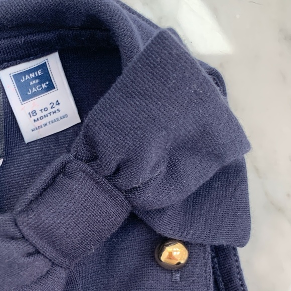 Janie and Jack Scalloped Bow Ponte Dress [18-24M] - Picture 3 of 3